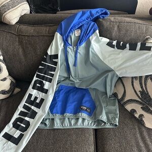 PINK Victoria's Secret Blue and Gray Jacket